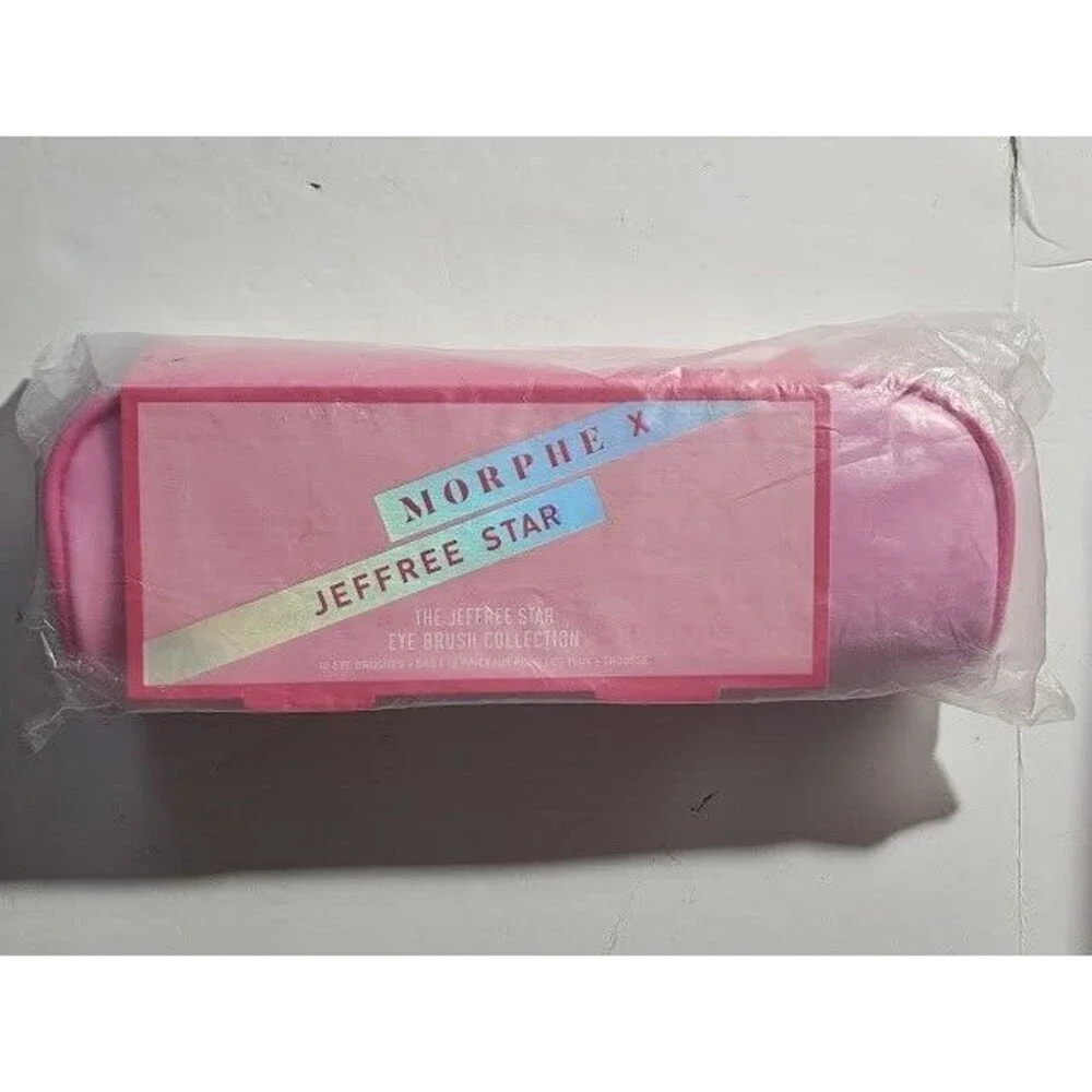 Morphe X Jeffree Star The Eye Brush Collection Case Set of 10 Pink Bag NIP Disc